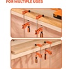 image:imageVEVOR Bar Clamps for Woodworking 2Pack 6 inch and 2Pack 12 inch Lockable FClamp with 600 lbs Load Limit 212 inch Depth Cast Iron and Carbon Steel Wood Clamps for Woodworking Metal WorkingMediumDuty