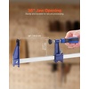 image:imageVEVOR Bar Clamps for Woodworking 2Pack 6 inch and 2Pack 12 inch Lockable FClamp with 600 lbs Load Limit 212 inch Depth Cast Iron and Carbon Steel Wood Clamps for Woodworking Metal WorkingMediumDuty