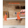 image:imageVEVOR Bar Clamps for Woodworking 2Pack 6 inch and 2Pack 12 inch Lockable FClamp with 600 lbs Load Limit 212 inch Depth Cast Iron and Carbon Steel Wood Clamps for Woodworking Metal WorkingMediumDuty