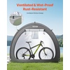 image:imageVEVOR Bike Storage Tent 5 Bikes Outdoor Spacious Bike Storage Tent with Ventilated Window Waterproof FanShaped Bike Tent with High Strength Fiberglass amp Dual Zippers Fit for BicycleBlack Curved top  XL for 34 Bikes