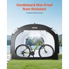 image:imageVEVOR Bike Storage Tent 5 Bikes Outdoor Spacious Bike Storage Tent with Ventilated Window Waterproof FanShaped Bike Tent with High Strength Fiberglass amp Dual Zippers Fit for BicycleBlack Cabinshaped  XXL for 45 Bikes