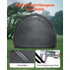 image:imageVEVOR Bike Storage Tent 5 Bikes Outdoor Spacious Bike Storage Tent with Ventilated Window Waterproof FanShaped Bike Tent with High Strength Fiberglass amp Dual Zippers Fit for BicycleBlack Curved top  XL for 34 Bikes
