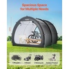 image:imageVEVOR Bike Storage Tent 5 Bikes Outdoor Spacious Bike Storage Tent with Ventilated Window Waterproof FanShaped Bike Tent with High Strength Fiberglass amp Dual Zippers Fit for BicycleBlack Curved top  XXL for 45 Bikes
