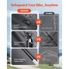 image:imageVEVOR Bike Storage Tent 5 Bikes Outdoor Spacious Bike Storage Tent with Ventilated Window Waterproof FanShaped Bike Tent with High Strength Fiberglass amp Dual Zippers Fit for BicycleBlack Cabinshaped  XXL for 45 Bikes w 2 Doors