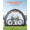 image:imageVEVOR Bike Storage Tent 5 Bikes Outdoor Spacious Bike Storage Tent with Ventilated Window Waterproof FanShaped Bike Tent with High Strength Fiberglass amp Dual Zippers Fit for BicycleBlack Curved top  XXL for 45 Bikes