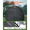 image:imageVEVOR Bike Storage Tent 5 Bikes Outdoor Spacious Bike Storage Tent with Ventilated Window Waterproof FanShaped Bike Tent with High Strength Fiberglass amp Dual Zippers Fit for BicycleBlack Curved top  XXXL for 56 Bikes w 2 Doors