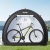 image:imageVEVOR Bike Storage Tent 5 Bikes Outdoor Spacious Bike Storage Tent with Ventilated Window Waterproof FanShaped Bike Tent with High Strength Fiberglass amp Dual Zippers Fit for BicycleBlack Cabinshaped  XXL for 45 Bikes w 2 Doors