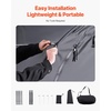 image:imageVEVOR Bike Storage Tent 5 Bikes Outdoor Spacious Bike Storage Tent with Ventilated Window Waterproof FanShaped Bike Tent with High Strength Fiberglass amp Dual Zippers Fit for BicycleBlack Curved top  XL for 34 Bikes