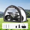 image:imageVEVOR Bike Tent 4 to 5 Bikes Outdoor Spacious Bike Storage Tent with Ventilated Window Waterproof FanShaped Bike Tent with High Strength Fiberglass amp Double Door Fit for BicycleBlack Curved top  XL for 34 Bikes