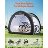 image:imageVEVOR Bike Tent 4 to 5 Bikes Outdoor Spacious Bike Storage Tent with Ventilated Window Waterproof FanShaped Bike Tent with High Strength Fiberglass amp Double Door Fit for BicycleBlack Curved top  XL for 34 Bikes