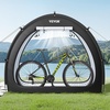image:imageVEVOR Bike Tent 4 to 5 Bikes Outdoor Spacious Bike Storage Tent with Ventilated Window Waterproof FanShaped Bike Tent with High Strength Fiberglass amp Double Door Fit for BicycleBlack Curved top  XXXL for 56 Bikes w 2 Doors