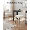image:imageVEVOR Boucle Dining Chairs Set of 4 Mid Century Modern Sherpa Accent Chairs Upholstered Side Chair for Dining Room SpaceSaving White Kitchen Chair with Curved Backrest and Black Metal LegsSet of 2