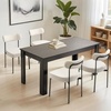 image:imageVEVOR Boucle Dining Chairs Set of 4 Mid Century Modern Sherpa Accent Chairs Upholstered Side Chair for Dining Room SpaceSaving White Kitchen Chair with Curved Backrest and Black Metal LegsSet of 2
