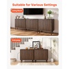 image:imageVEVOR Buffet Cabinet Sideboard Cabinet with 2Tier Storage Coffee Bar Cabinet with Adjustable Shelves Fluted Sideboard Buffet for Hallway Entryway Living Room or Kitchen Oak2pcsWalnut