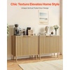 image:imageVEVOR Buffet Cabinet Sideboard Cabinet with 2Tier Storage Coffee Bar Cabinet with Adjustable Shelves Fluted Sideboard Buffet for Hallway Entryway Living Room or Kitchen Oak2pcsOak