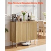 image:imageVEVOR Buffet Cabinet Sideboard Cabinet with 2Tier Storage Coffee Bar Cabinet with Adjustable Shelves Fluted Sideboard Buffet for Hallway Entryway Living Room or Kitchen Oak2pcsOak