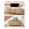 image:imageVEVOR Buffet Cabinet Sideboard Cabinet with 2Tier Storage Coffee Bar Cabinet with Adjustable Shelves Fluted Sideboard Buffet for Hallway Entryway Living Room or Kitchen Oak2pcsOak