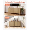 image:imageVEVOR Buffet Cabinet Sideboard Cabinet with 2Tier Storage Coffee Bar Cabinet with Adjustable Shelves Fluted Sideboard Buffet for Hallway Entryway Living Room or Kitchen Oak2pcsOak