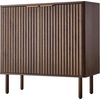 image:imageVEVOR Buffet Cabinet Sideboard Cabinet with 2Tier Storage Coffee Bar Cabinet with Adjustable Shelves Fluted Sideboard Buffet for Hallway Entryway Living Room or Kitchen Oak2pcsWalnut