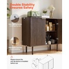 image:imageVEVOR Buffet Cabinet Sideboard Cabinet with 2Tier Storage Coffee Bar Cabinet with Adjustable Shelves Fluted Sideboard Buffet for Hallway Entryway Living Room or Kitchen Oak2pcsWalnut