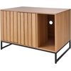 image:imageVEVOR Cat Litter Box Enclosure Furniture 276 in Hidden Litter Box Cabinet with Metal Legs amp Handle Modern Style Cat Washroom House End Table Fit Most of Litterbox for Bedroom Living RoomNatural wood colour