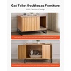 image:imageVEVOR Cat Litter Box Enclosure Furniture 276 in Hidden Litter Box Cabinet with Metal Legs amp Handle Modern Style Cat Washroom House End Table Fit Most of Litterbox for Bedroom Living RoomNatural wood colour