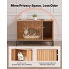 image:imageVEVOR Cat Litter Box Enclosure Furniture 276 in Hidden Litter Box Cabinet with Metal Legs amp Handle Modern Style Cat Washroom House End Table Fit Most of Litterbox for Bedroom Living RoomNatural wood colour