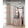 image:imageVEVOR Cat Litter Box Enclosure Furniture 276 in Hidden Litter Box Cabinet with Metal Legs amp Handle Modern Style Cat Washroom House End Table Fit Most of Litterbox for Bedroom Living RoomGrey