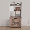 image:imageVEVOR Cat Litter Box Enclosure Furniture 276 in Hidden Litter Box Cabinet with Metal Legs amp Handle Modern Style Cat Washroom House End Table Fit Most of Litterbox for Bedroom Living RoomGrey