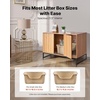 image:imageVEVOR Cat Litter Box Enclosure Furniture 276 in Hidden Litter Box Cabinet with Metal Legs amp Handle Modern Style Cat Washroom House End Table Fit Most of Litterbox for Bedroom Living RoomNatural wood colour