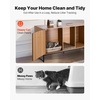 image:imageVEVOR Cat Litter Box Enclosure Furniture 276 in Hidden Litter Box Cabinet with Metal Legs amp Handle Modern Style Cat Washroom House End Table Fit Most of Litterbox for Bedroom Living RoomNatural wood colour