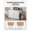 image:imageVEVOR Cat Litter Box Enclosure Furniture 276 in Hidden Litter Box Cabinet with Metal Legs amp Handle Modern Style Cat Washroom House End Table Fit Most of Litterbox for Bedroom Living RoomWhite
