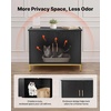 image:imageVEVOR Cat Litter Box Enclosure Furniture 276 in Hidden Litter Box Cabinet with Metal Legs amp Handle Modern Style Cat Washroom House End Table Fit Most of Litterbox for Bedroom Living RoomBlack