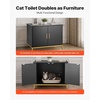 image:imageVEVOR Cat Litter Box Enclosure Furniture 276 in Hidden Litter Box Cabinet with Metal Legs amp Handle Modern Style Cat Washroom House End Table Fit Most of Litterbox for Bedroom Living RoomBlack