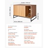 image:imageVEVOR Cat Litter Box Enclosure Furniture 276 in Hidden Litter Box Cabinet with Metal Legs amp Handle Modern Style Cat Washroom House End Table Fit Most of Litterbox for Bedroom Living RoomNatural wood colour