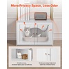image:imageVEVOR Cat Litter Box Enclosure Furniture 276 in Hidden Litter Box Cabinet with Metal Legs amp Handle Modern Style Cat Washroom House End Table Fit Most of Litterbox for Bedroom Living RoomWhite
