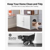 image:imageVEVOR Cat Litter Box Enclosure Furniture 276 in Hidden Litter Box Cabinet with Metal Legs amp Handle Modern Style Cat Washroom House End Table Fit Most of Litterbox for Bedroom Living RoomWhite