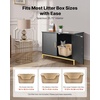image:imageVEVOR Cat Litter Box Enclosure Furniture 276 in Hidden Litter Box Cabinet with Metal Legs amp Handle Modern Style Cat Washroom House End Table Fit Most of Litterbox for Bedroom Living RoomBlack