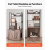 image:imageVEVOR Cat Litter Box Enclosure Furniture 276 in Hidden Litter Box Cabinet with Metal Legs amp Handle Modern Style Cat Washroom House End Table Fit Most of Litterbox for Bedroom Living RoomGrey