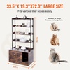 image:imageVEVOR Cat Litter Box Enclosure Hidden Cat Box Furniture with 4 Storage Shelves Large Cats House Cabinet Hidden Fit Most Litter Box Wooden Cats Washroom Indoor 335L x 193W x 723H Dark Brown335L x 193W x 723H4 Shelves