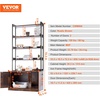 image:imageVEVOR Cat Litter Box Enclosure Hidden Cat Box Furniture with 4 Storage Shelves Large Cats House Cabinet Hidden Fit Most Litter Box Wooden Cats Washroom Indoor 335L x 193W x 723H Dark Brown335L x 193W x 723H4 Shelves