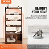 image:imageVEVOR Cat Litter Box Enclosure Hidden Cat Box Furniture with 4 Storage Shelves Large Cats House Cabinet Hidden Fit Most Litter Box Wooden Cats Washroom Indoor 335L x 193W x 723H Dark Brown335L x 193W x 723H4 Shelves