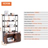 image:imageVEVOR Cat Litter Box Enclosure Hidden Cat Box Furniture with 4 Storage Shelves Large Cats House Cabinet Hidden Fit Most Litter Box Wooden Cats Washroom Indoor 335L x 193W x 723H Dark Brown335L x 193W x 587H3 Shelves