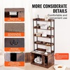 image:imageVEVOR Cat Litter Box Enclosure Hidden Cat Box Furniture with 4 Storage Shelves Large Cats House Cabinet Hidden Fit Most Litter Box Wooden Cats Washroom Indoor 335L x 193W x 723H Dark Brown335L x 193W x 723H4 Shelves