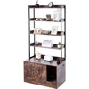 image:imageVEVOR Cat Litter Box Enclosure Hidden Cat Box Furniture with 4 Storage Shelves Large Cats House Cabinet Hidden Fit Most Litter Box Wooden Cats Washroom Indoor 335L x 193W x 723H Dark Brown335L x 193W x 723H4 Shelves