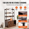 image:imageVEVOR Cat Litter Box Enclosure Hidden Cat Box Furniture with 4 Storage Shelves Large Cats House Cabinet Hidden Fit Most Litter Box Wooden Cats Washroom Indoor 335L x 193W x 723H Dark Brown335L x 193W x 587H3 Shelves