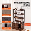 image:imageVEVOR Cat Litter Box Enclosure Hidden Cat Box Furniture with 4 Storage Shelves Large Cats House Cabinet Hidden Fit Most Litter Box Wooden Cats Washroom Indoor 335L x 193W x 723H Dark Brown335L x 193W x 587H3 Shelves