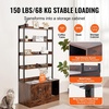 image:imageVEVOR Cat Litter Box Enclosure Hidden Cat Box Furniture with 4 Storage Shelves Large Cats House Cabinet Hidden Fit Most Litter Box Wooden Cats Washroom Indoor 335L x 193W x 723H Dark Brown335L x 193W x 723H4 Shelves