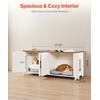 image:imageVEVOR Cat Litter Box Enclosure for Multi Cats 472 in Hidden Litter Box Cabinet with 4 Doors amp 2 Entries Indoor Cat Washroom Wooden Kitty House Furniture Fit Most Litterboxes Brown amp White