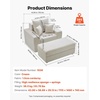 image:imageVEVOR Chaise Lounge Chair 49 Boneless Modular Chaise Lounge Indoor Oversized Corduroy Reading Chair with Throw Pillows amp Armrests Deep Seat Sofa Couch Sleeper for Living Room Bedroom GreyBeige